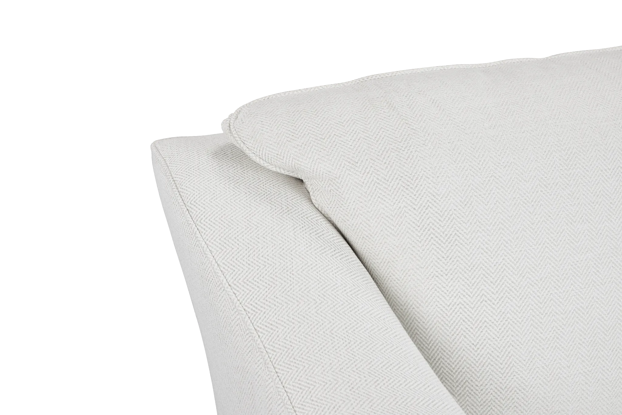 Avery White Fabric Loveseat