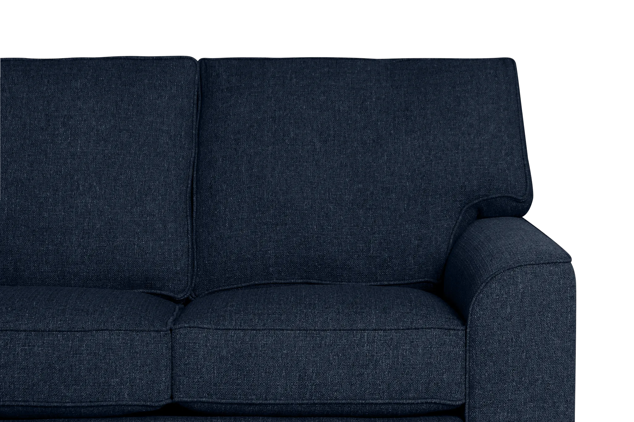 Sinclair Dark Blue Fabric Small Two-arm Sectional