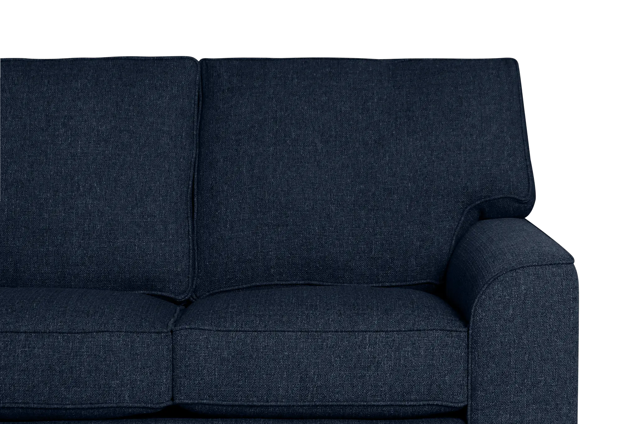Sinclair Dark Blue Fabric Small Two-arm Sectional Sinclair Dark Blue Fabric Small Two-arm Sectional
