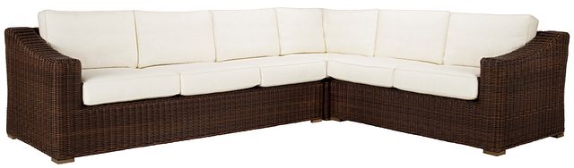 Canyon Dark Brown White Medium Left Sectional