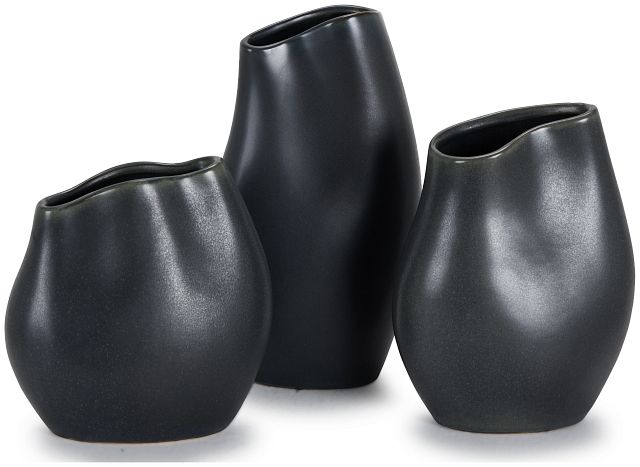Visalia Black Small Vase