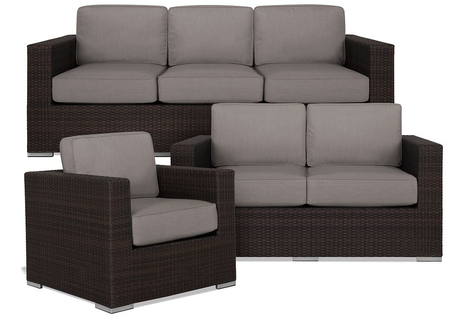 Fina Gray Outdoor Living Room Set