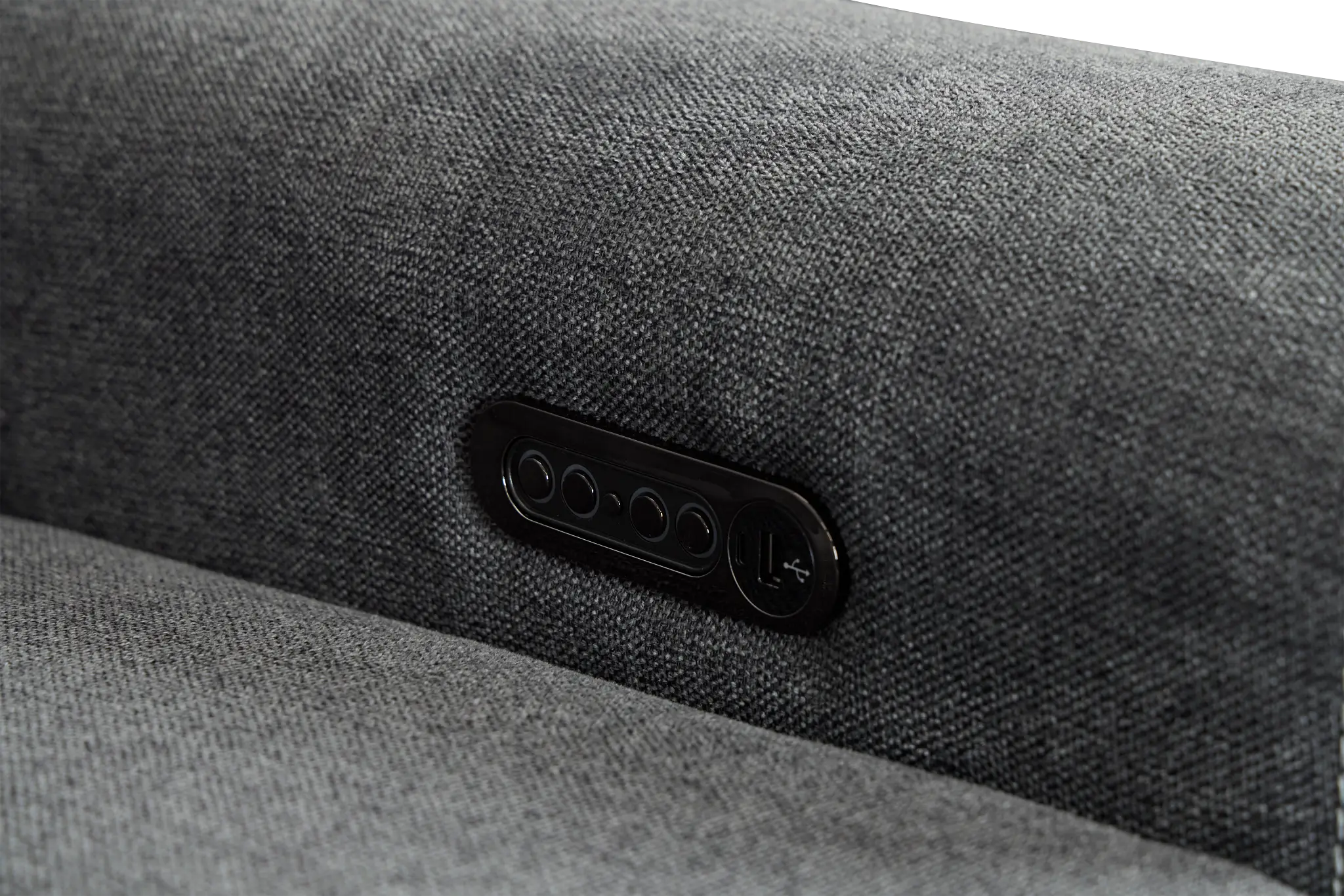 Callum Dark Gray Fabric Power Reclining Sofa Callum Dark Gray Fabric Power Reclining Sofa