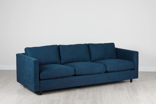 Simone Dark Blue Fabric Sofa (0)
