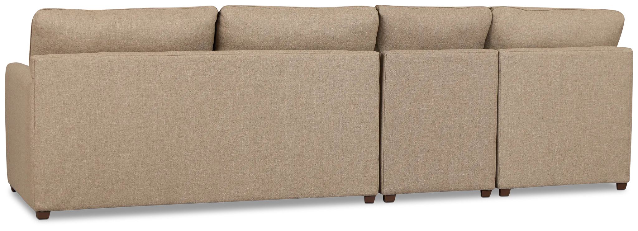 Tate Brown Fabric Small Left Chaise Sectional