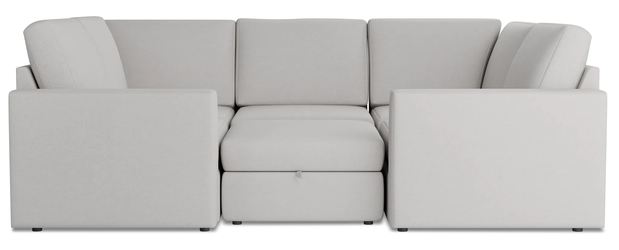 Citymod Light Gray Fabric 6-piece Pit Sectional