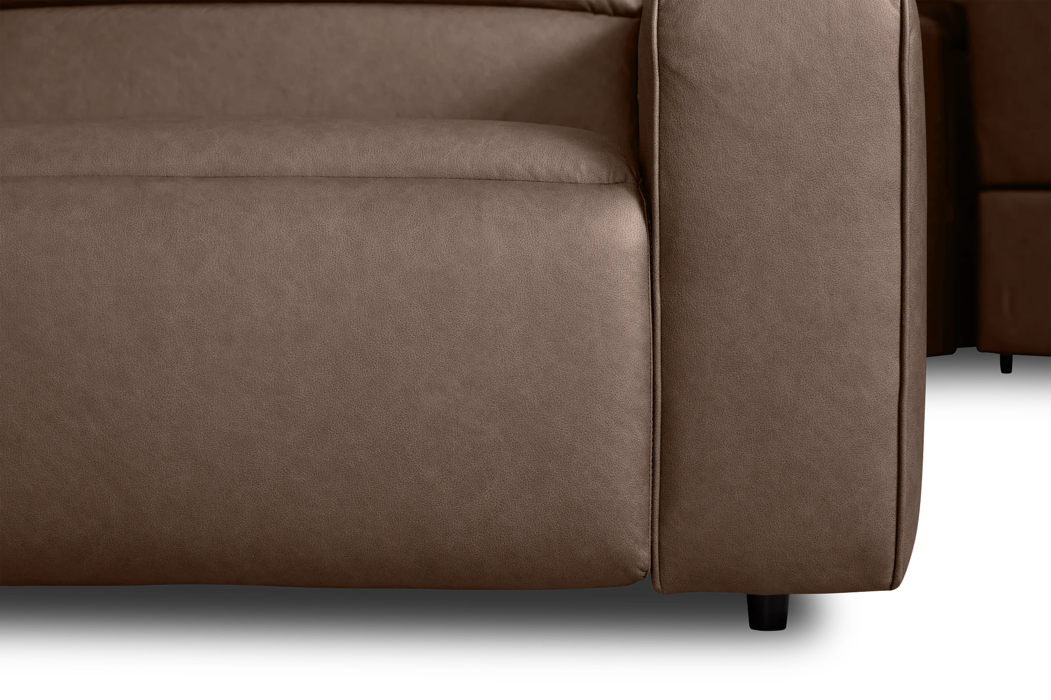 Sawyer Dark Brown Micro Small Dual Power Reclining Two-arm Sectional