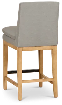 Nixon Gray 24" Upholstered Barstool