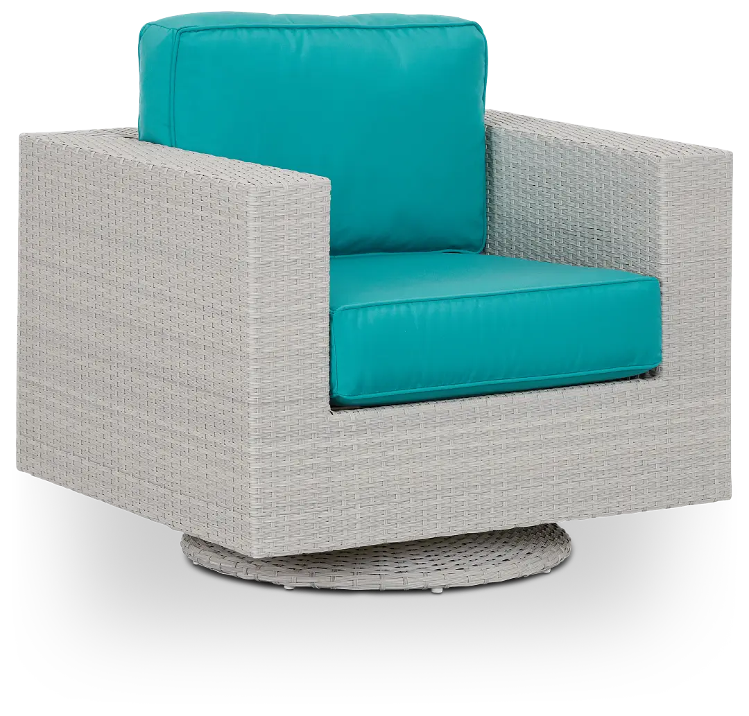 Biscayne Dark Teal Swivel Chair Biscayne Dark Teal Swivel Chair