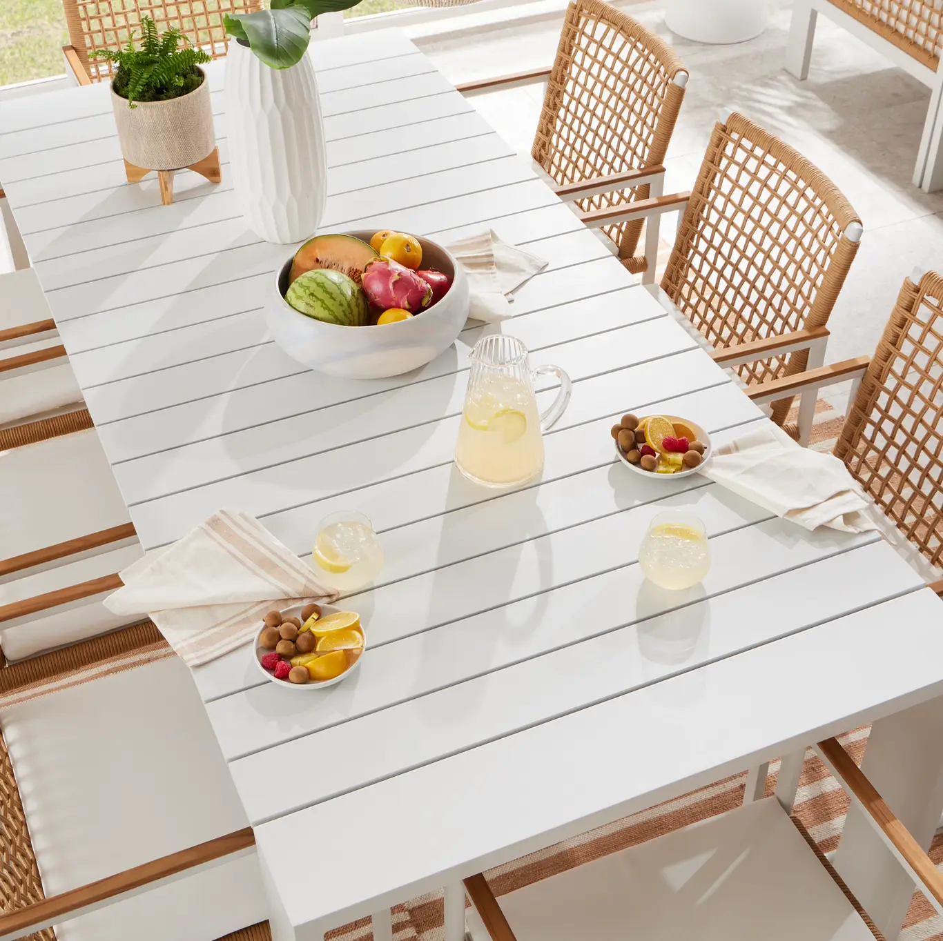 Sunrise White Rectangular Table Sunrise White Rectangular Table