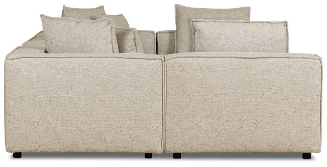 Tatum Beige Fabric 6-piece Modular Sectional