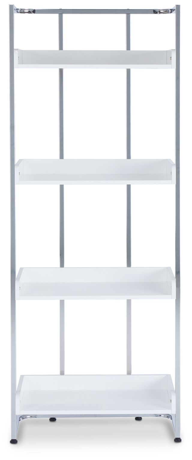 Ember White Open Bookcase