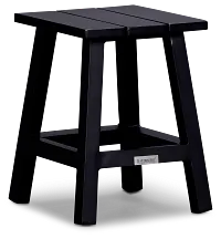 Barbados Black Square Accent Table