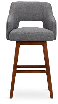 Oberlin Dark Gray Micro 30" Swivel Barstool