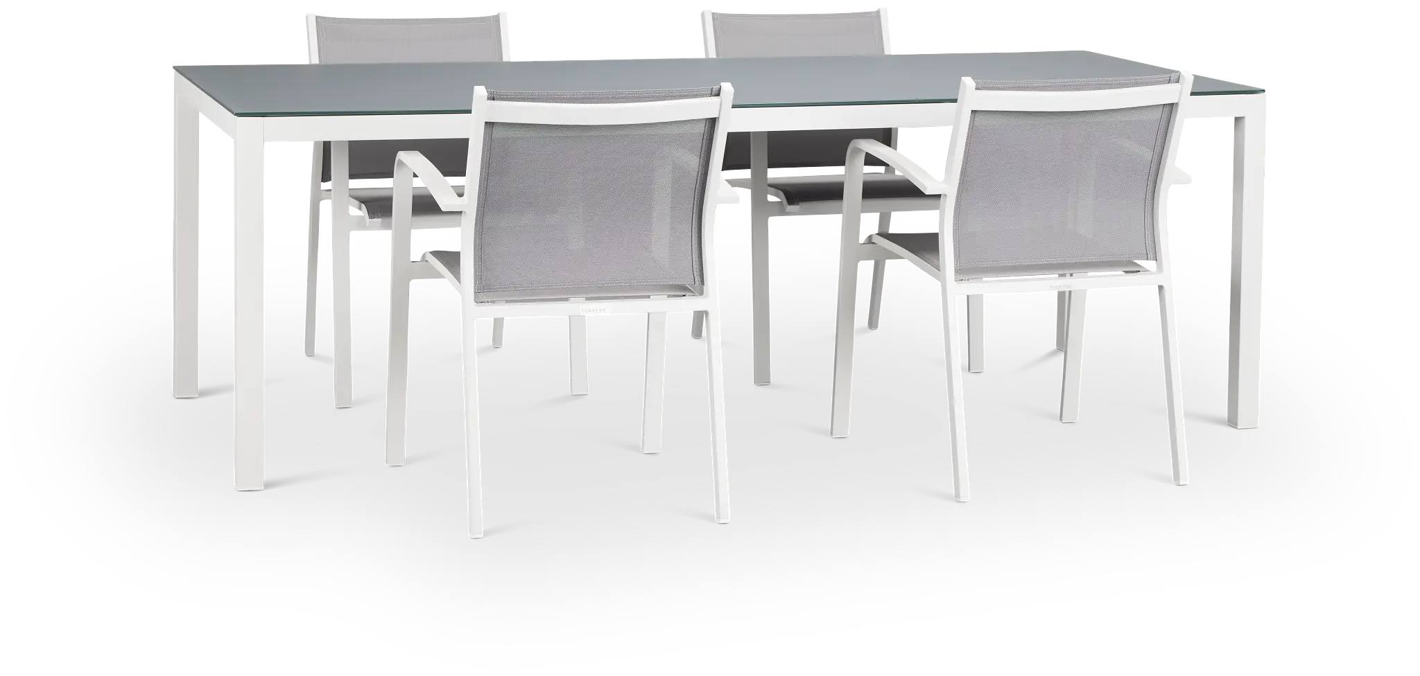 Lisbon Gray 86" Rectangular Table & 4 Chairs Lisbon Gray 86" Rectangular Table & 4 Chairs