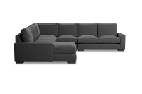 Edgewater Delray Dark Gray Large Left Chaise Sectional
