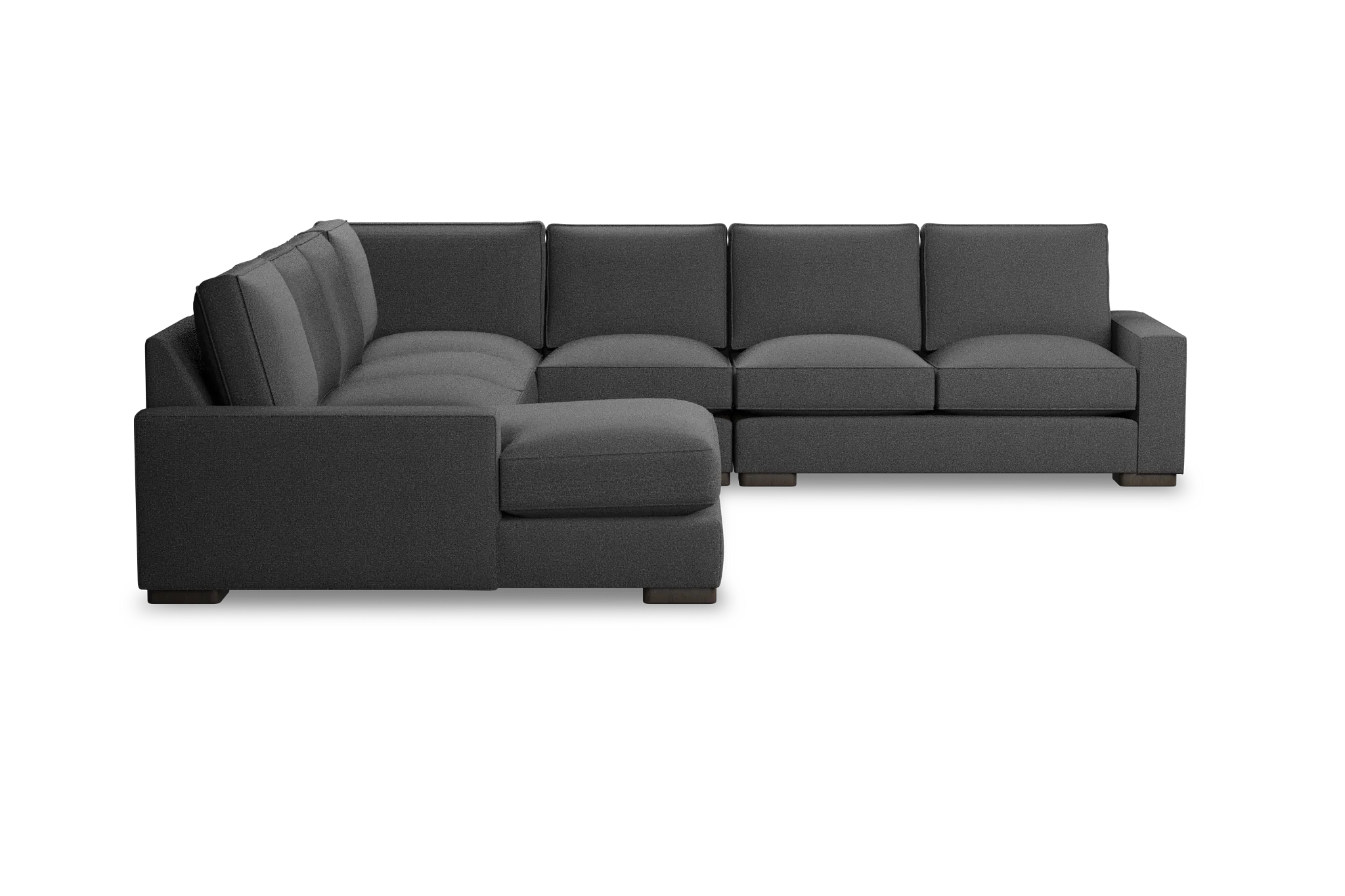 Edgewater Delray Dark Gray Large Left Chaise Sectional