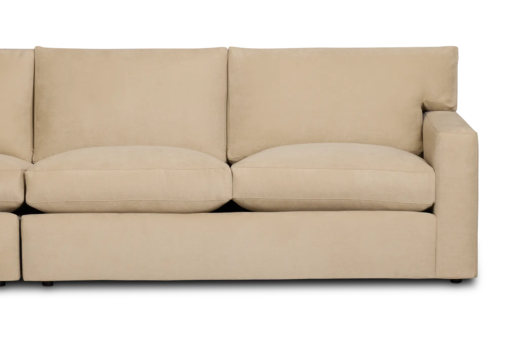 Hudson Beige Fabric Medium 2-arm Wedge Sectional Hudson Beige Fabric Medium 2-arm Wedge Sectional