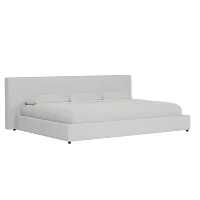 Grayton Revenue White 44" Upholstered Platform Bed