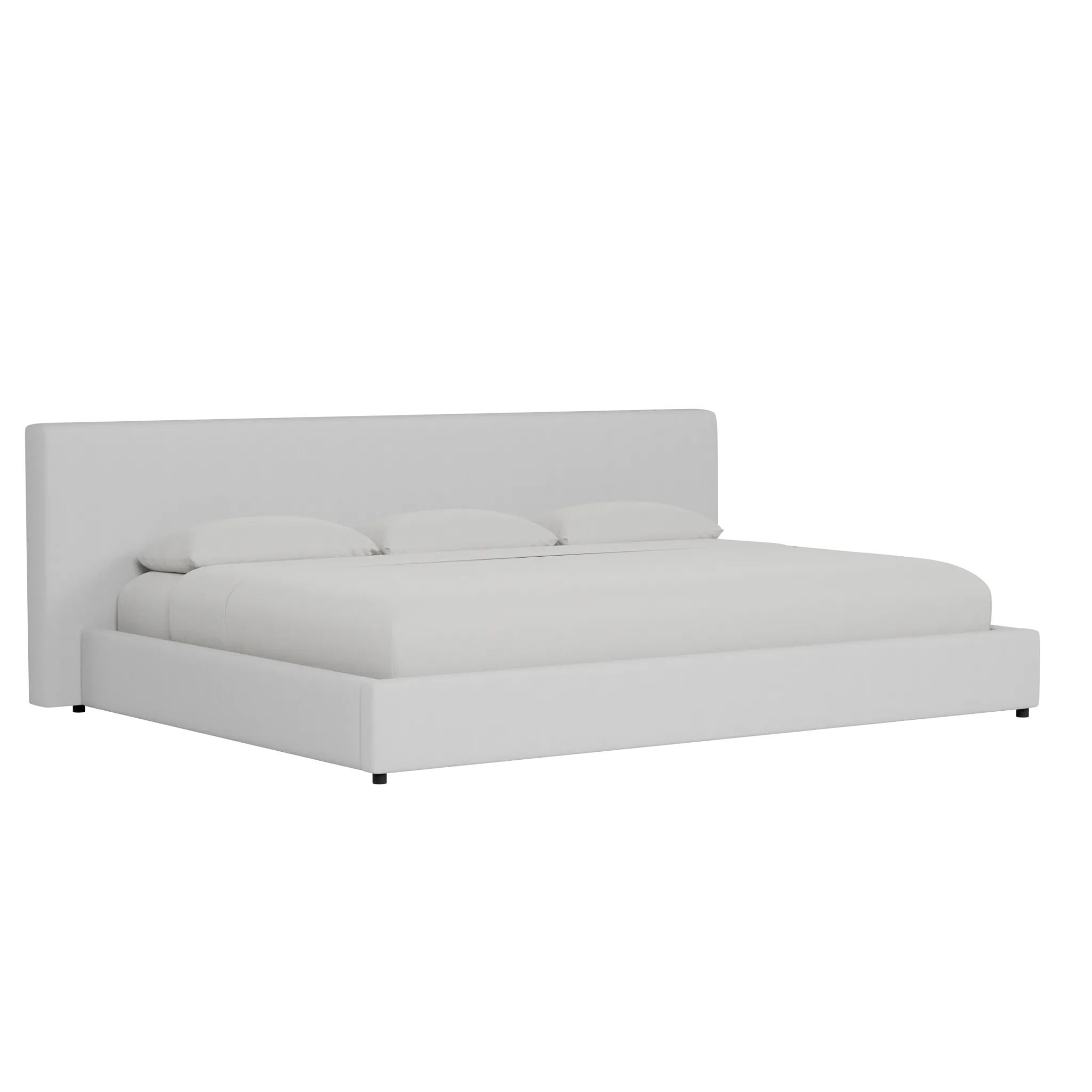 Grayton Revenue White 44" Upholstered Platform Bed
