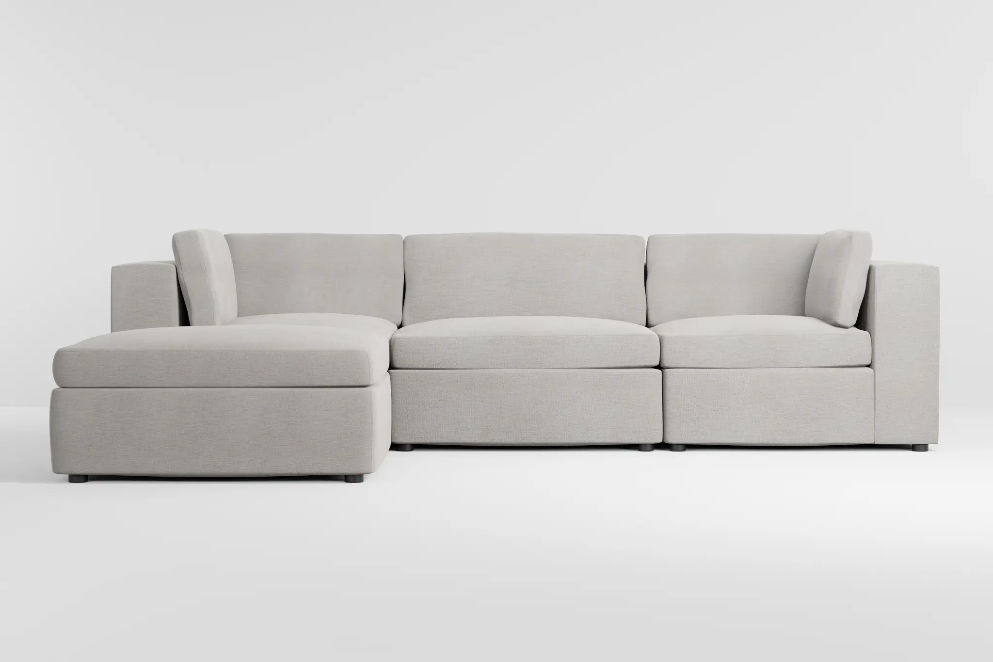 Destin Maguire Pewter Fabric 4-piece Bumper Sectional Destin Maguire Pewter Fabric 4-piece Bumper Sectional