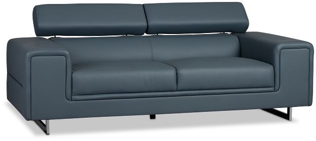 Drew Dark Blue Micro Sofa