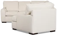 Sinclair Light Beige Fabric Medium Right Facing Cuddler Sectional