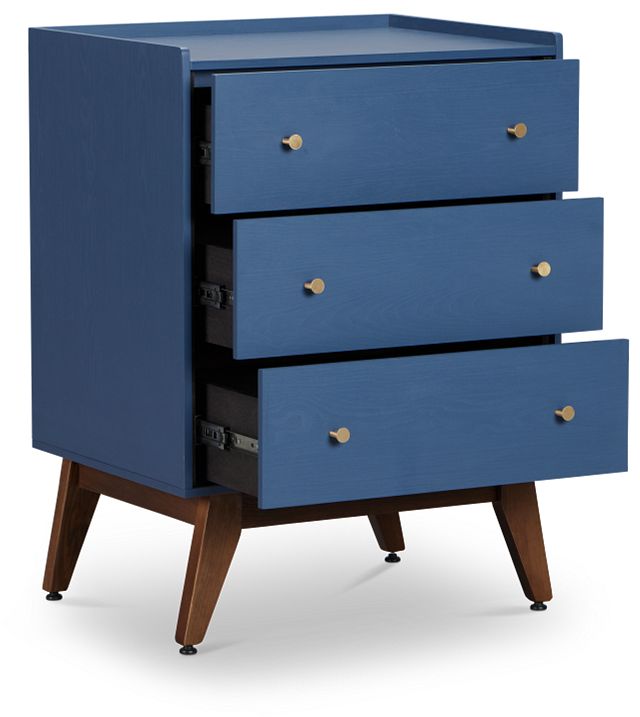 Navy Mid-Century Modern Chest of Drawers - Living on Saltwater Designs