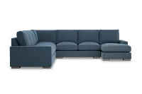 Edgewater Elite Blue Large Right Chaise Sectional