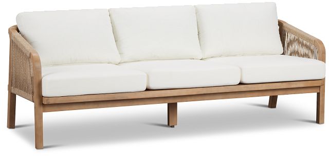 Laguna Light Tone Sofa With White Cushions