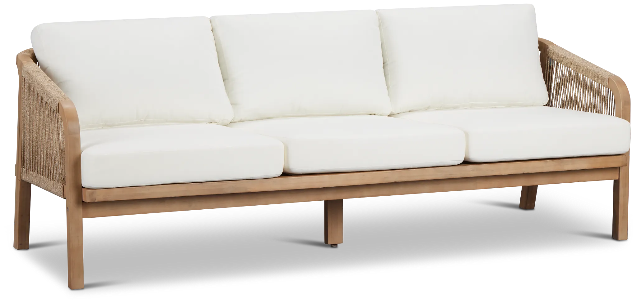Laguna Light Tone Sofa With White Cushions
