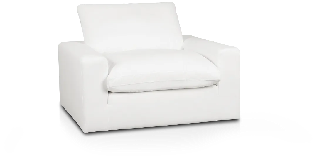 Nixon White Fabric Chair