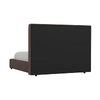 Grayton Elite Dark Brown 54" Upholstered Platform Bed