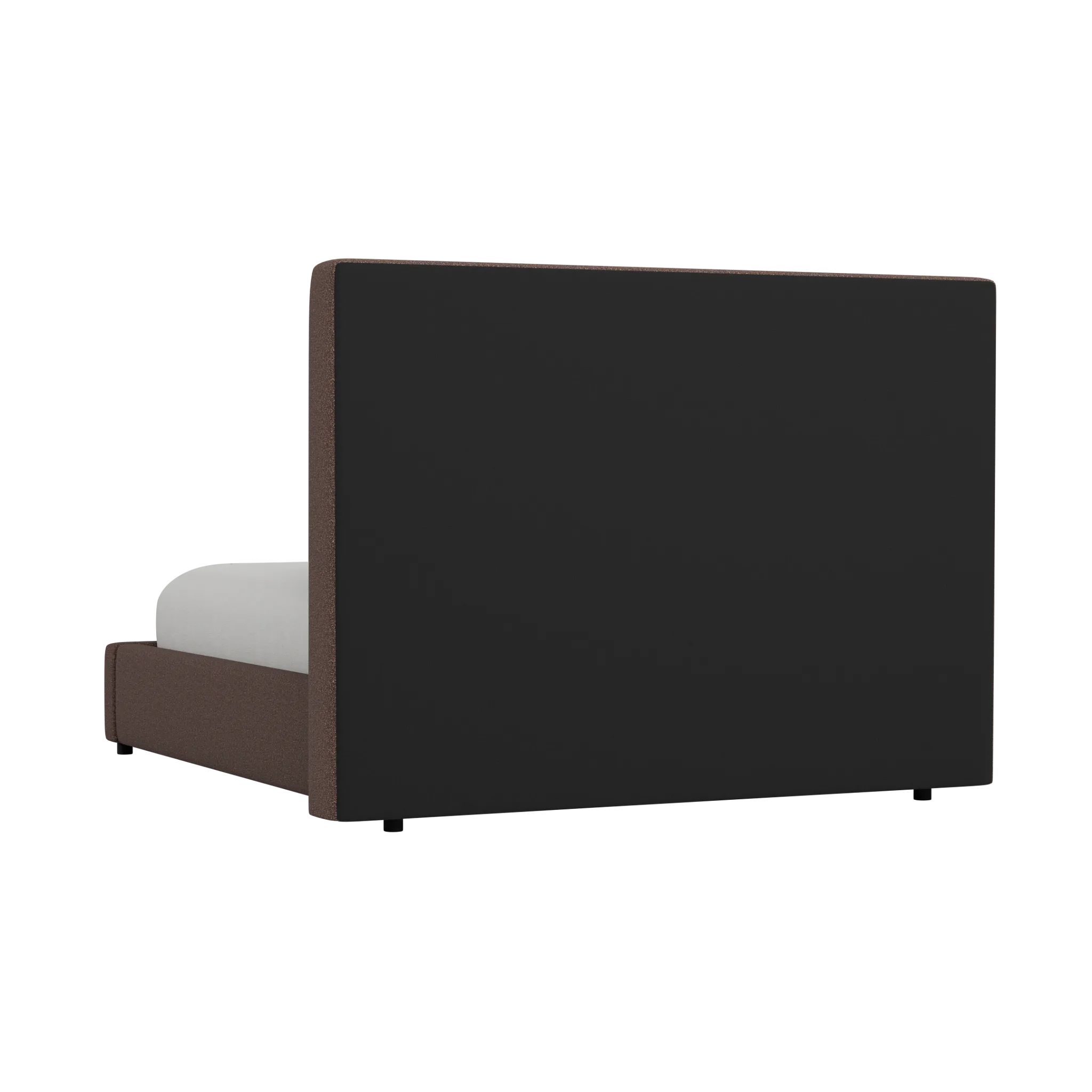 Grayton Elite Dark Brown 54" Upholstered Platform Bed