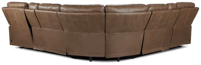 Jayden Brown Micro Large Dual Power Reclining Two-arm Sectional
