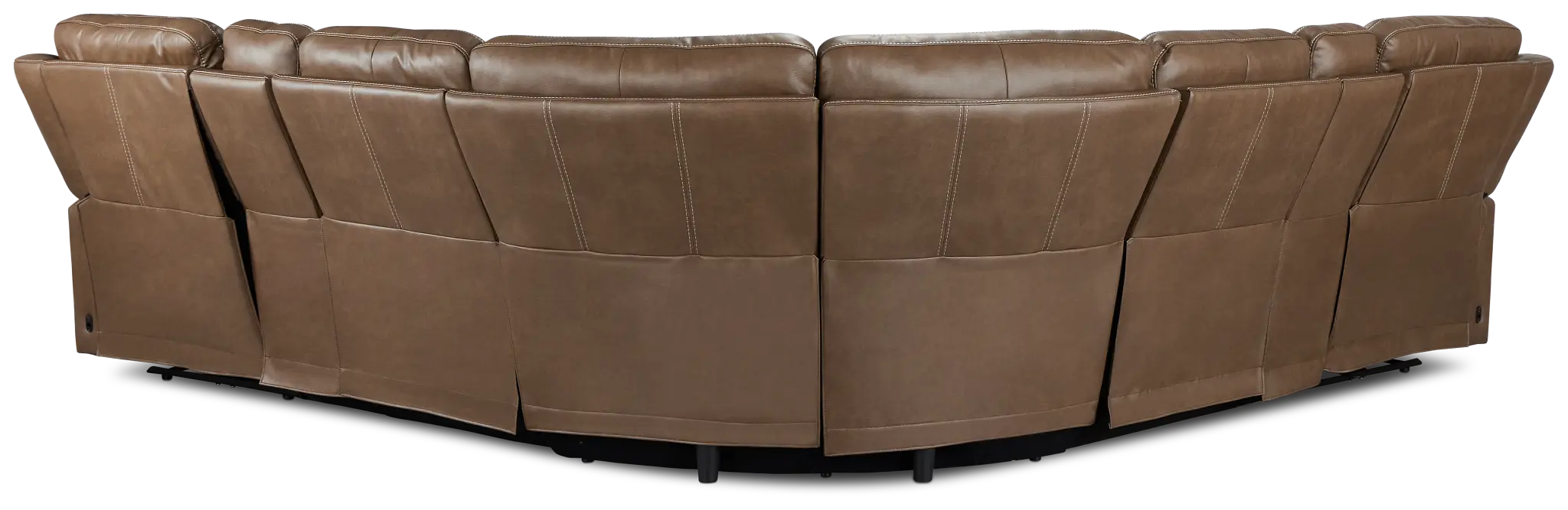 Jayden Brown Micro Large Dual Power Reclining Two-arm Sectional Jayden Brown Micro Large Dual Power Reclining Two-arm Sectional