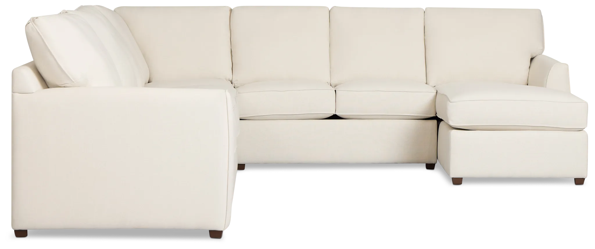 Tate Light Beige Fabric Large Right Chaise Sectional