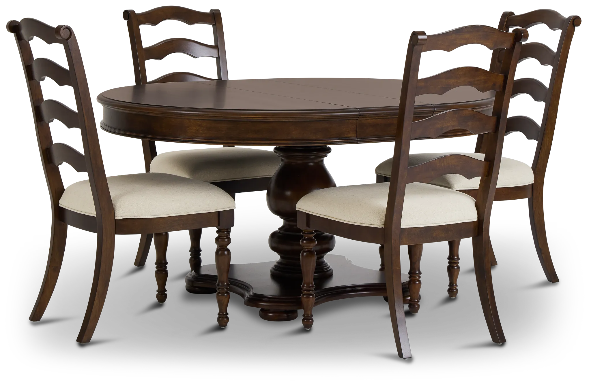 Savannah Dark Tone Round Table & 4 Chairs