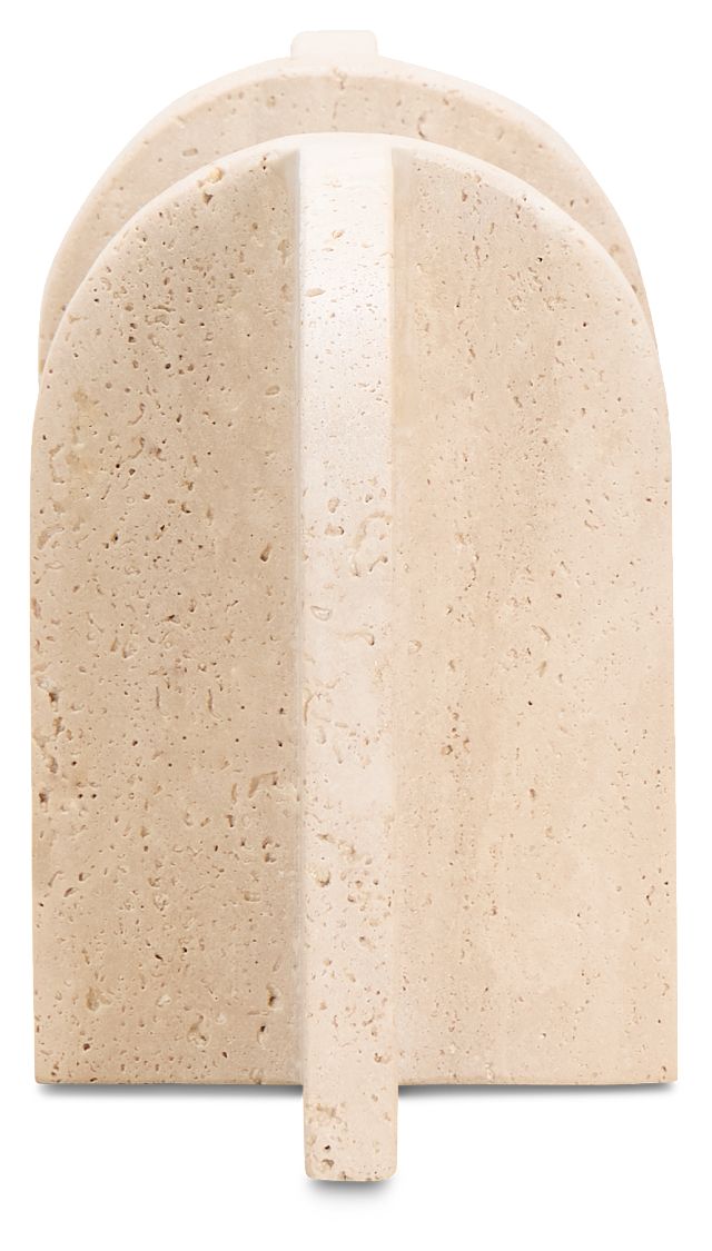 Kaia Beige Stone Bookends