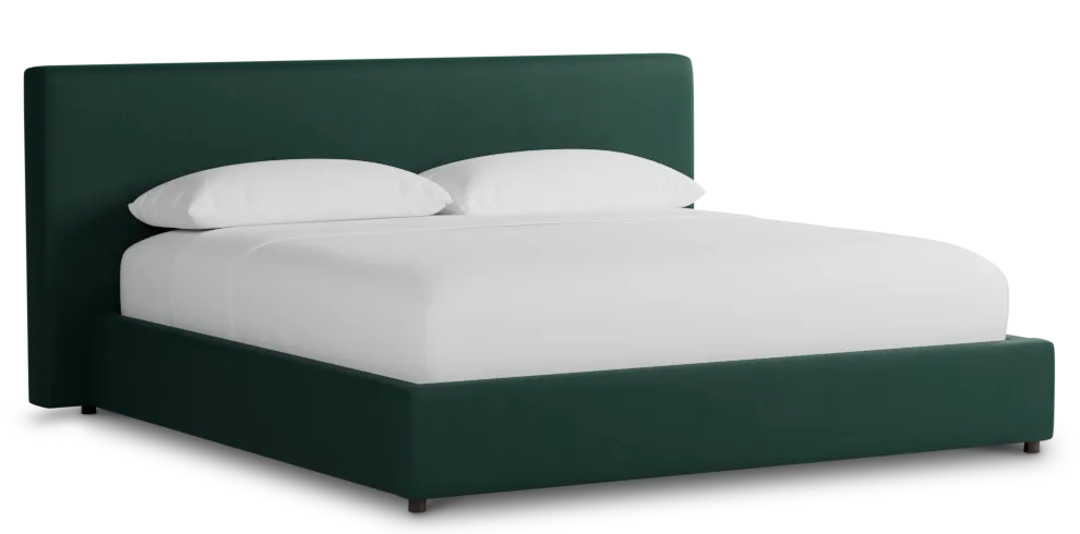 Grayton Joya Green 44" Upholstered Platform Bed