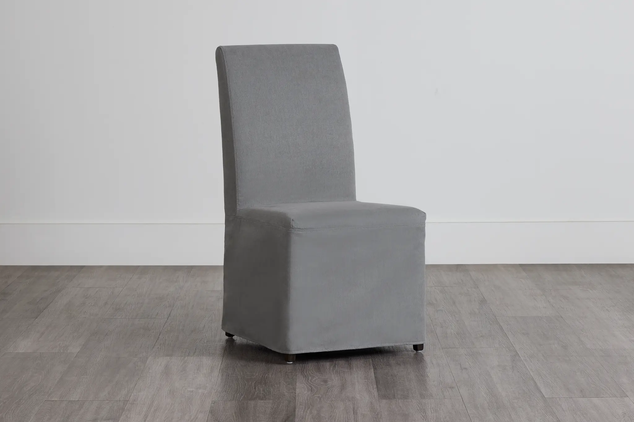 Destination Light Gray Long Slipcover Chair With Medium-tone Leg Destination Light Gray Long Slipcover Chair With Medium-tone Leg