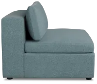 Destin Sutton Blue Fabric Armless Chair