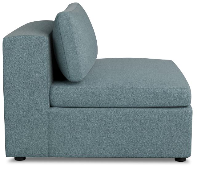 Destin Sutton Blue Fabric Armless Chair