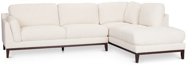 Wesley Light Beige Fabric Small Right Bumper Sectional