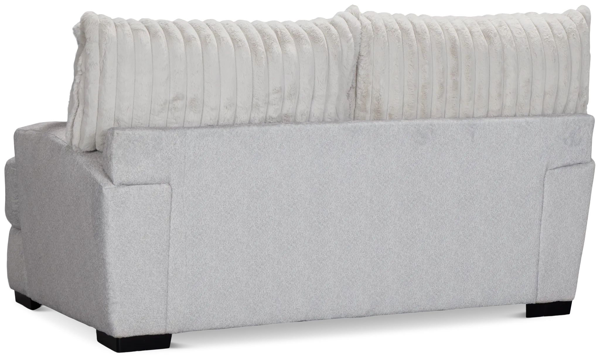 Kylie Light Gray Fabric Loveseat