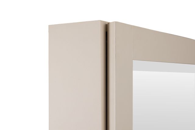 Brasilia Light Beige Storage Floor Mirror