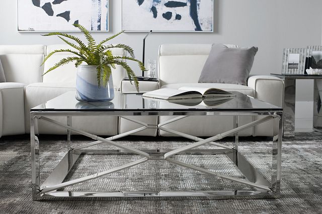 Mavis Glass Square Coffee Table