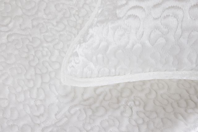 Paloma White Velvet Coverlet Set