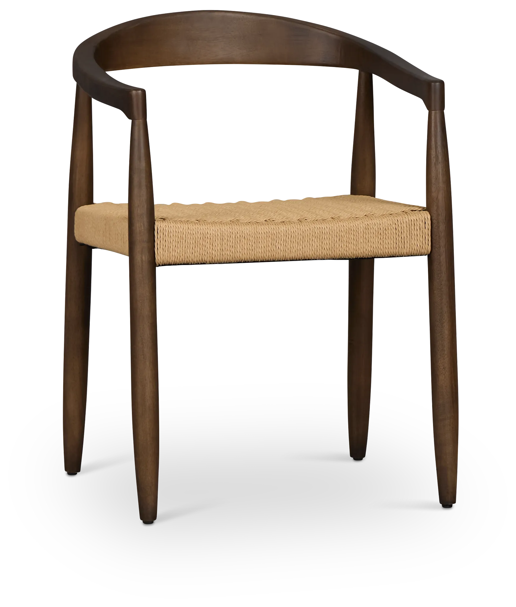 Santorini Dark Tone Curved Woven Side Chair