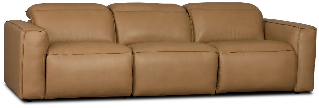 Ryland Brown Lthr/vinyl 3-piece Power Sofa